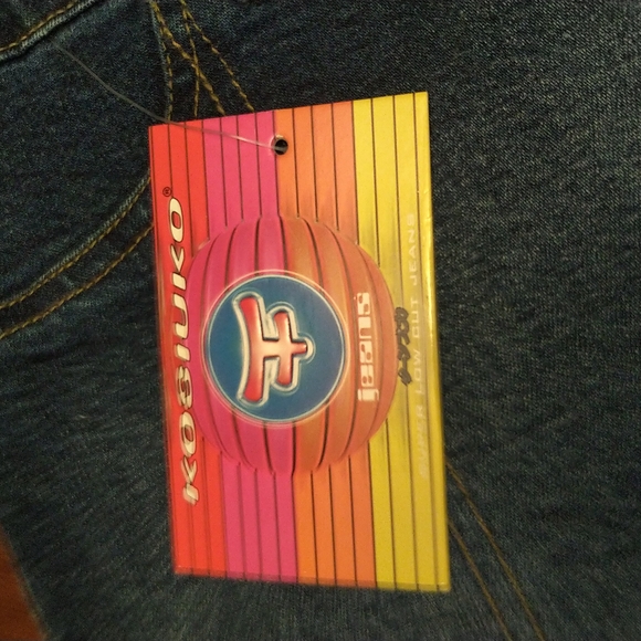 NWT Kosiuko Patchwork Y2K Vintage Size 27 Dark Jeans Low Cut Flare Knee Patches. - Picture 13 of 14